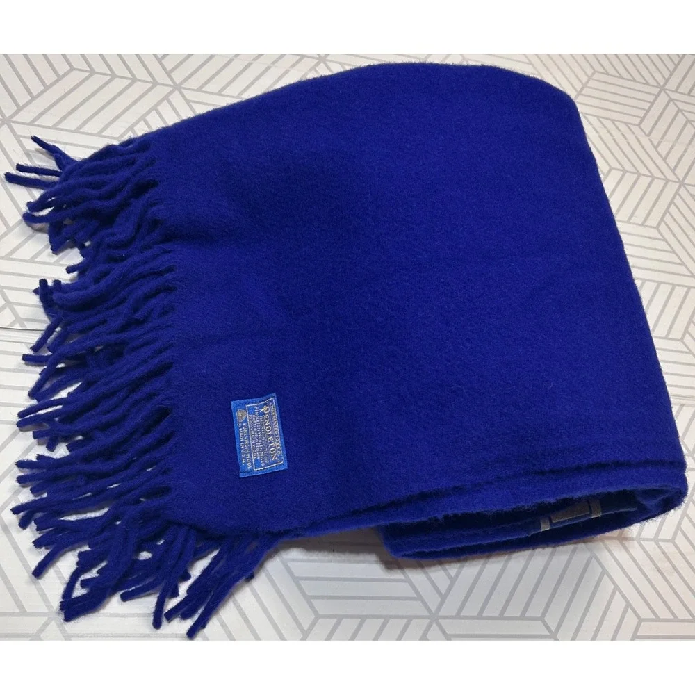 Vintage Pendleton Air Force Academy Blue Wool Blanket Throw USA Made 65x53